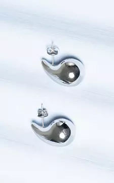 Druppelvormige oorbellen van stainless steel | Zilver | Guts & Gusto
