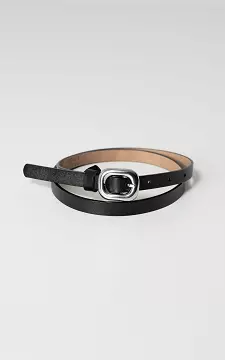 Small leather belt | Black Silver | Guts & Gusto