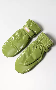 Lined metallic-look mittens | Green | Guts & Gusto