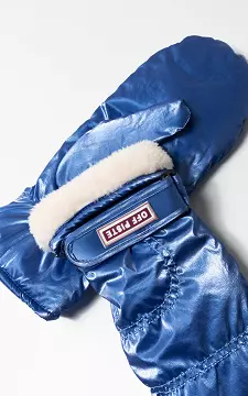 Lined metallic-look mittens | Blue | Guts & Gusto