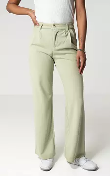 Basic wide leg trousers | Light Green | Guts & Gusto
