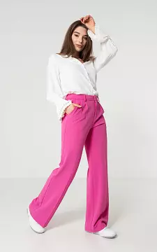 Basic wide leg trousers | Pink | Guts & Gusto