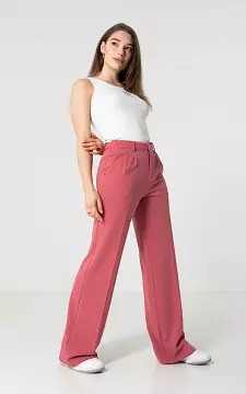 Basic wide leg trousers | Mauve Pink | Guts & Gusto