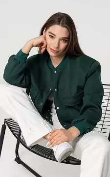 Jacket with bomber effect | Dark Green | Guts & Gusto