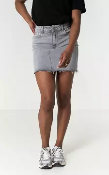 Denim skirt with stretch | Grey | Guts & Gusto