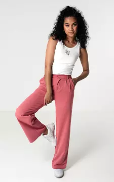 Basic wide leg trousers | Mauve Pink | Guts & Gusto