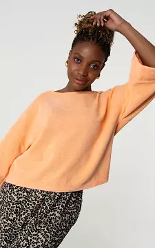 Corduroy top with wide sleeves | Peach | Guts & Gusto