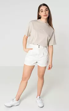 Paperbag Shorts aus Baumwolle | Weiß | Guts & Gusto