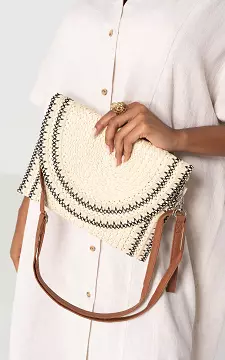 Bag with embroidered details | Beige Black | Guts & Gusto