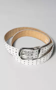Leather belt with studs | Silver Silver | Guts & Gusto