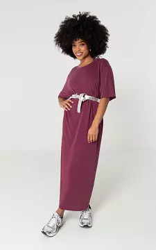 T-shirt dress with round neck | Mauve Pink | Guts & Gusto