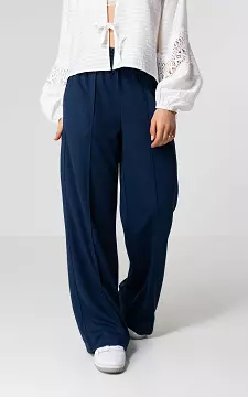 Trousers with elasticated waistband | Dark Blue | Guts & Gusto