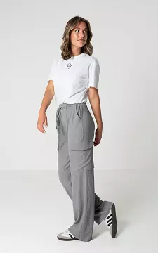 Cargo wide leg trousers | Grey | Guts & Gusto