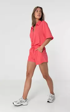 Shorts with elastic band | Coral Red | Guts & Gusto