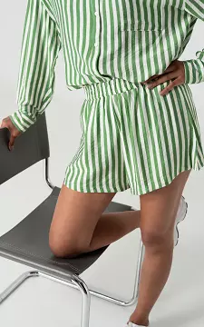 Short with striped pattern | Green White | Guts & Gusto