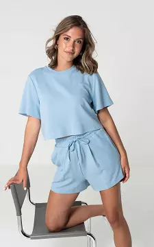 Short with side pockets and bow detail | Light Blue | Guts & Gusto