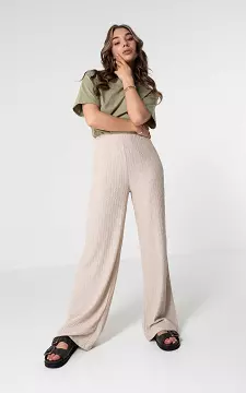 Loose fit model trousers with side pockets | Beige | Guts & Gusto