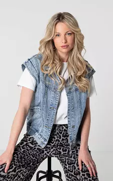 Denim gilet with side pockets | Blue | Guts & Gusto