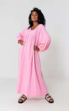 Maxi dress with v-neck | Light Pink | Guts & Gusto