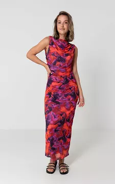 Maxi dress made of mesh fabric | Purple Pink | Guts & Gusto