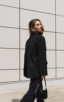 Blazer met een split aan de achterkant | Zwart | Guts & Gusto