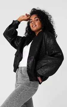 Bomber jacket with two pockets | Black | Guts & Gusto