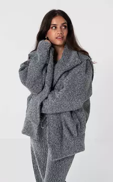 Oversized coat with side pockets | Light Grey | Guts & Gusto