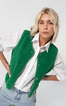 Teddy gilet with side pockets | Green | Guts & Gusto