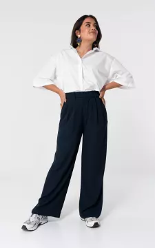 Wide leg pantalon | Dark Blue Dark Blue | Guts & Gusto