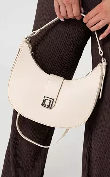 Shoulder bag with silver-coloured details | Beige | Guts & Gusto