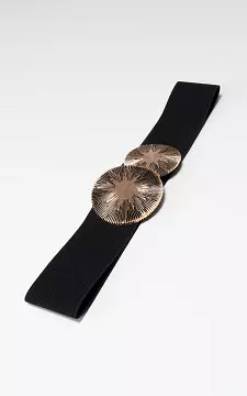 Stretchy belt with details | Black Gold | Guts & Gusto