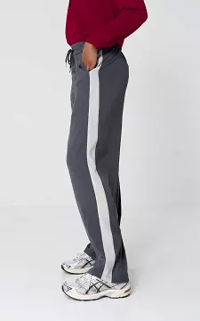 Straight fit broek met strikdetail | Grijs Lichtgrijs | Guts & Gusto