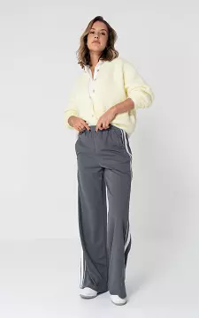 Trousers with elastic band | Grey White | Guts & Gusto