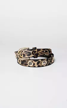 Riem met metalen ringen | Leopard | Guts & Gusto