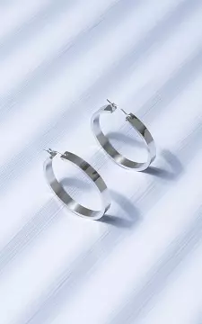 Hoop earrings made of stainless steel | Silver | Guts & Gusto