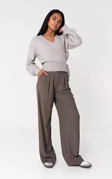 Wide leg pantalon | Bruin | Guts & Gusto