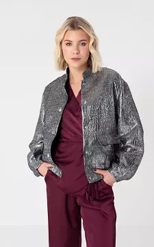 Bomber jacket with two pockets | Silver | Guts & Gusto