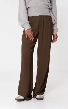 Wide leg pantalon | Lichtbruin | Guts & Gusto