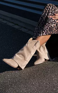 Boots with overlap | Beige | Guts & Gusto