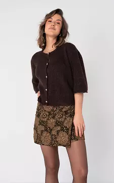 Skirt made of jacquard fabric | Brown | Guts & Gusto