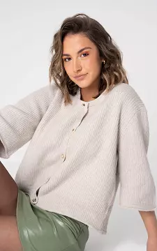 Cardigan mit 3/4 Ärmeln | Beige | Guts & Gusto