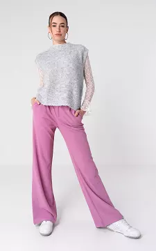 Basic wide leg trousers | Light Pink | Guts & Gusto