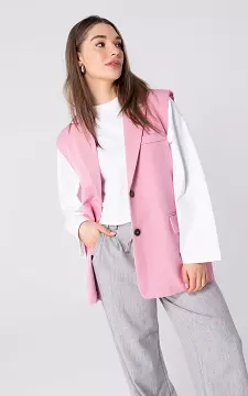 Waistcoast with slit at the back | Pink | Guts & Gusto