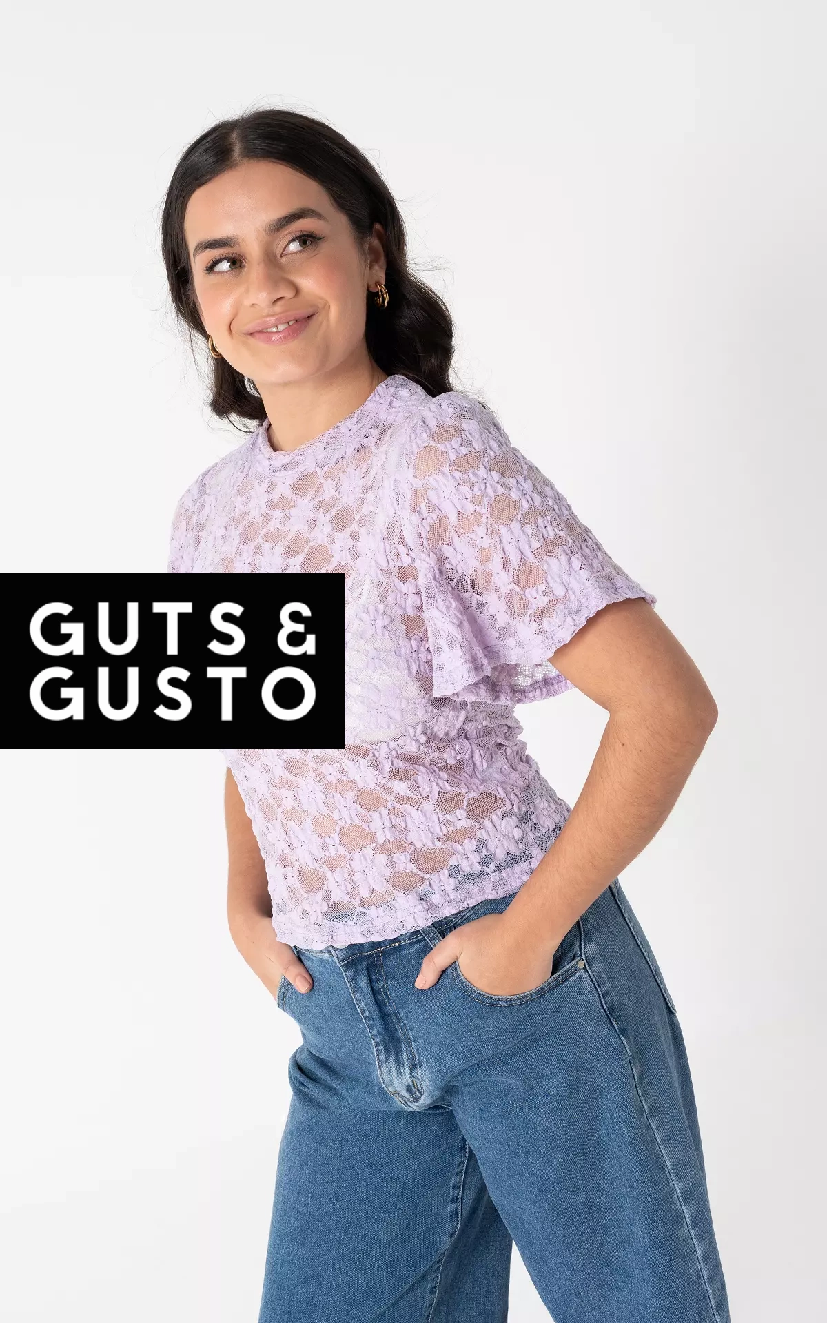 Lace top - Lilac | Guts & Gusto | GUTSGUSTO.COM