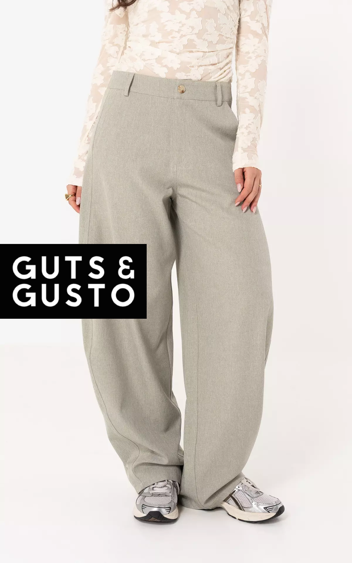 Wide leg pants - Taupe | Guts & Gusto | GUTSGUSTO.COM