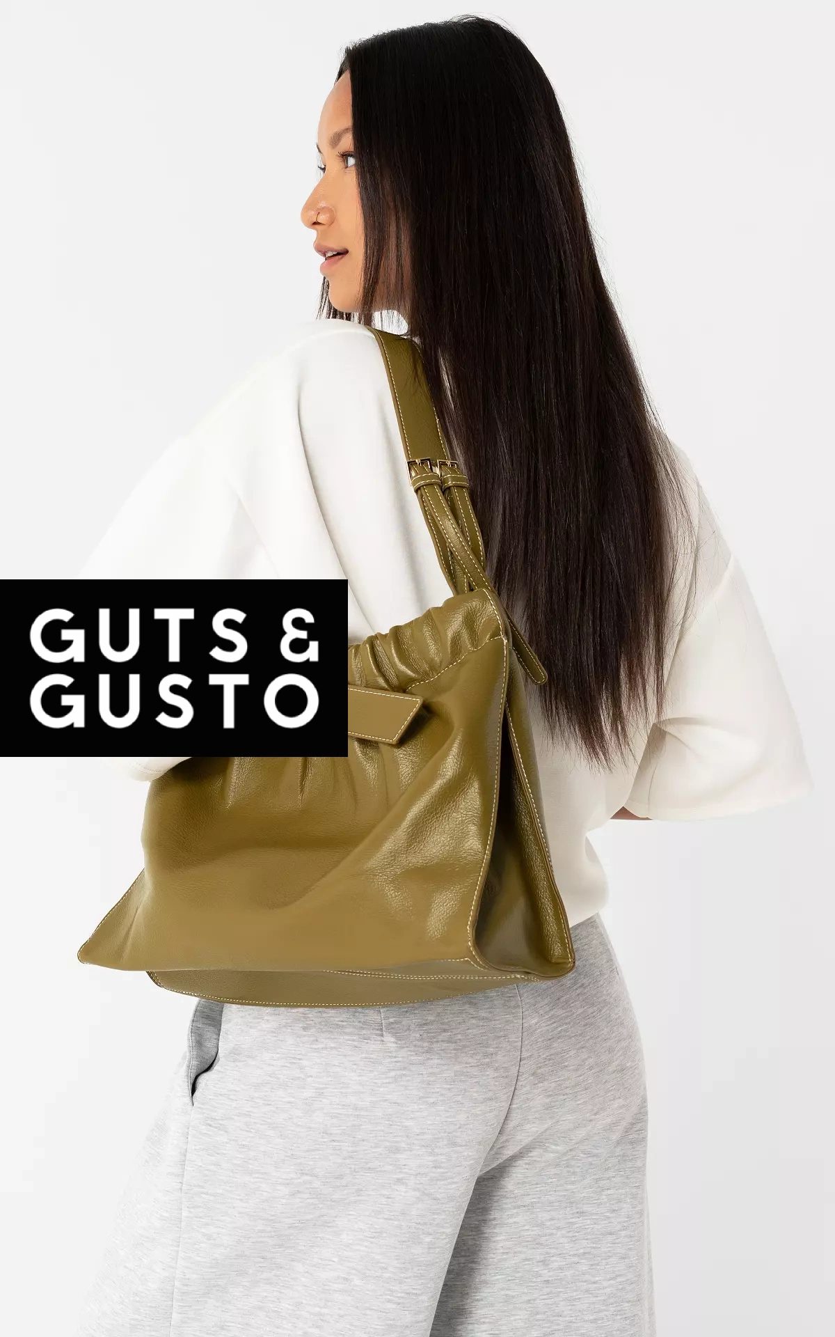 Tasche in Lederoptik - Grün